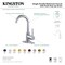 Kingston Brass One-Handle Single-Hole Bathroom Faucet with Deck Plate and Push Pop-Up Drain, Polished Nickel LS843DLPN - alternate 2