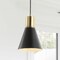 Jonathan Y Apollo 6" 1-Light Mid-Century Modern Iron LED Pendant, Black/Brass Gold JYL6131A - alternate 4