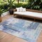 Homeroots 8' X 10' Blue Ivory And Gray Abstract Washable Indoor Outdoor Area Rug 602917 - alternate 1