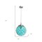 Homeroots Aqua Sphere Glass Ceiling Light With Aqua Shades 651665 - alternate 3