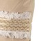 Homeroots 22" Tan And White Geometric Linen Throw Pillow Cover with Fringe 608173 - alternate 2