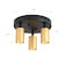 Vidalite Shura Black & Brass 3-Light Round Ceiling Light with Rotatable Heads, Integrated LED Bulbs, 3000k CE1008785 - alternate 4