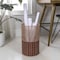 Happimess Harper Modern 4.13-Gallon 2-Tone Faux Wicker Cylinder Outdoor Trash Can, Pink/Red HPM1101C - alternate 2