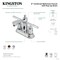 Kingston Brass Double-Handle 4" Centerset Bathroom Faucet with Pop-Up Drain, Polished Chrome FB7621CML - alternate 3