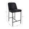 Manhattan Comfort Loft Metal Vegan Leather Counter Stool in Black - Set of 2 CS1534-2 - alternate 3
