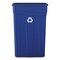 Boardwalk Slim Recycling Container, 23 gal, Polypropylene, Blue TCN2030BLR - alternate 2