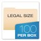 Pendaflex Reinforced Top File Folders, 1/3-Cut Tabs: Assorted Positions, Legal Size, Manila, 100PK R753 1/3 - alternate 3