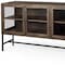 Homeroots 70in Black And Brown Solid Wood Sideboard Soft Close with Four Glass Doors 611015 - alternate 2