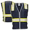 Dome75 Hi-Vis Safety Vest LG/XL Class Non-ANSI/Enhanced Visibility , Zipper 6 Pockets, 2 Mic Tab DV2183 - alternate 3