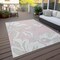 Homeroots 9' X 12' Pink Ivory And Beige Floral Washable Indoor Outdoor Area Rug 589570 - alternate 2