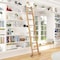 Quiet Glide 8.06 ft. Red Oak Contemporary Wheel Satin Nickel Rolling Ladder, 12 ft. Rail QG.240-8RO-12-H.02 - alternate 1
