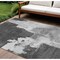 Homeroots 9' X 12' Gray And Smoky Black Abstract Washable Indoor Outdoor Area Rug 609170 - alternate 1