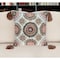 Homeroots 18" Red and White Floral Cotton Throw Pillow With Embroidery, Tassels 529193 - alternate 1