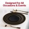 Smarty Had A Party 7.5" Black with Gold Edge Rim Plastic Appetizer/Salad Plates (120 Plates), 120PK 117BG-CASE - alternate 2