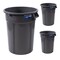 Magnum Tool 55 Gallon Trash Can, Construction Grade, Heavy Duty Plastic (3 Pack) CMTC-C000-55G03 - alternate 1