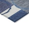 Homeroots 3' X 5' Blue And Ivory Geometric Washable Indoor Outdoor Area Rug 612569 - alternate 2