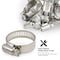 Everflow Stainless Steel Worm Drive Hose Clamps 1/2 ''- 1-1/16'' Adjustable SAE 10, 10PK 6710SSHCA - alternate 2