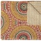 Homeroots 50" X 70" Brown And Beige Abstract Cotton Quilted Kantha Throw Blanket with Embroidery 544546 - alternate 2