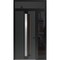 Vdomdoors Aluminum Door with Hidden Handle Hiddex 0155 Ardesia Nero Entry Steel Metal Modern Painted W36+14xH HIDDEX0155EXD-BLK-W36+14xH80+14-LH-I - alternate 1