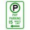 Sign Solutions Usa Parking Sign, 12 in W, Aluminum Sign, White DUS10DWT1218R7-21AL - alternate 1