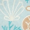 Homeroots 32" Blue Tan And White Cotton Seashells And Coral Bath Rug 634900 - alternate 2