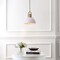 Jonathan Y Zane 9.5 in. 1-Light Modern Farmhouse Industrial Metal Dome LED Pendant, White/Brass Gold JYL9573D - alternate 3