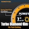 Powertec 7in Turbo Diamond Saw Blade for Wet Tile Saw, Diamond Blade for Cutting Concrete - 1PK 14006 - alternate 4