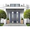 Vdomdoors Steel Double Doors Deux 5755 Gray Graphite Stainless Inserts Single Modern Painted DEUX5755DEXD-GRE-RH-W72 x H80 - alternate 2