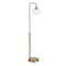 Homeroots 62" Brass Arched Floor Lamp With Clear Transparent Glass Globe Shade 523588 - alternate 3