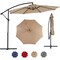 Simple Deluxe 9.8ft Offset Umbrella Cantilever Patio Hanging Umbrella Outdoor Market Umbrella with Crank and Cros 3A88LGBRLAOFFSET10TANV2 - alternate 1