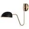 Nuvo Trilby 1 Light Wall Sconce Matte Black with Burnished Brass 60/7391 - alternate 2