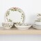 Gibson Home Festive Berries 12 Piece Double Bowl Fine Ceramic Dinnerware Set in White 141331.12R - alternate 2