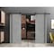 Sartodoors Sliding Double Barn Doors with Hardware, Planum 0011 Concrete and Aluminum Strips, 13FT Rail Hanger PLANUM0011DB-BTN-56 - alternate 1