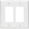 Decora Wallplate, 3-1/8 in L, 4.94 in W, 2 -Gang, Thermoset Plastic, White, Smooth 80609-W - alternate 2