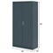 Sandusky Lee Storage Cabinet, 72 in H, 30 in W, 18 in D, Swing, Keyed, Charcoal, 3 Shelves VF31301866-02 - alternate 2