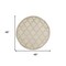 Homeroots 4' Cream And Beige Round Geometric Indoor Outdoor Area Rug 572336 - alternate 3