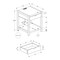 Monarch Specialties Accent Table, 24-in. h, 2 Tier, End, Side, Nightstand, Lamp, Storage Drawer, Black Oak, Black Metal I 3202 - alternate 2
