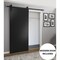 Sartodoors Sturdy Barn Door with Hardware, Planum 0010 Black Matte, 6.6FT Rail Hangers Heavy Set, Modern Solid PLANUM0010BD-B-BLK-3684 - alternate 1
