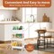 Simple Deluxe Rolling Storage Cart, 3 Tier Slim Mobile Shelving Unit 360 Deg Rotating Wheel Lockable Utility Cart 3A10HICART16113003W - alternate 3