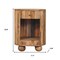 Homeroots 23" Beige Solid Wood Round One Drawer Nightstand 651888 - alternate 4