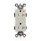 Leviton Straight Blade Receptacle, 5-20R, 20 A, 125V AC, Flush Mount, Isolated Ground MT163-IGT - alternate 2