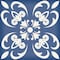 Homeroots 12" X 12" Wedgwood Blue and White Peel and Stick Removable Tiles 556411 - alternate 2