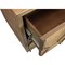 Homeroots 28" Natural Two Drawer Distressed Carved Geometric Solid Wood Nightstand 569606 - alternate 2