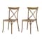 Lagoon Resin Stackable X Back Dining Chair Tan, 2PK 7061N4-SSTOS - alternate 1