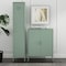 Manhattan Comfort 2-Piece Naomi Accent Cabinet and Storage Cabinet in Green 2-AF067-GR - alternate 1