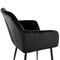 Elama 2 Piece Velvet Tufted Accent Chair in Black with Black Metal Legs ELM-214A-BLK - alternate 2
