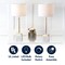 Jonathan Y Dawson 30" Marble/Crystal LED Table Lamp, Brass, 2PK JYL5008A-SET2 - alternate 2