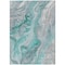Homeroots 9' X 12' Teal Blue And Ivory Abstract Washable Indoor Outdoor Area Rug 617618 - alternate 3