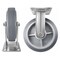 Hyw Products Heavy Duty Caster 8in x 2in Non-Marking Rubber Wheel Stainless Steel - Swivel (Flat) 40-80S-A1-INF(FLAT)(STS) - alternate 2