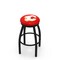 Holland Bar Stool Co 30" Blk Wrinkle Calgary Flames Swivel Bar Stool, Accent Ring L8B2B30CalFla - alternate 1